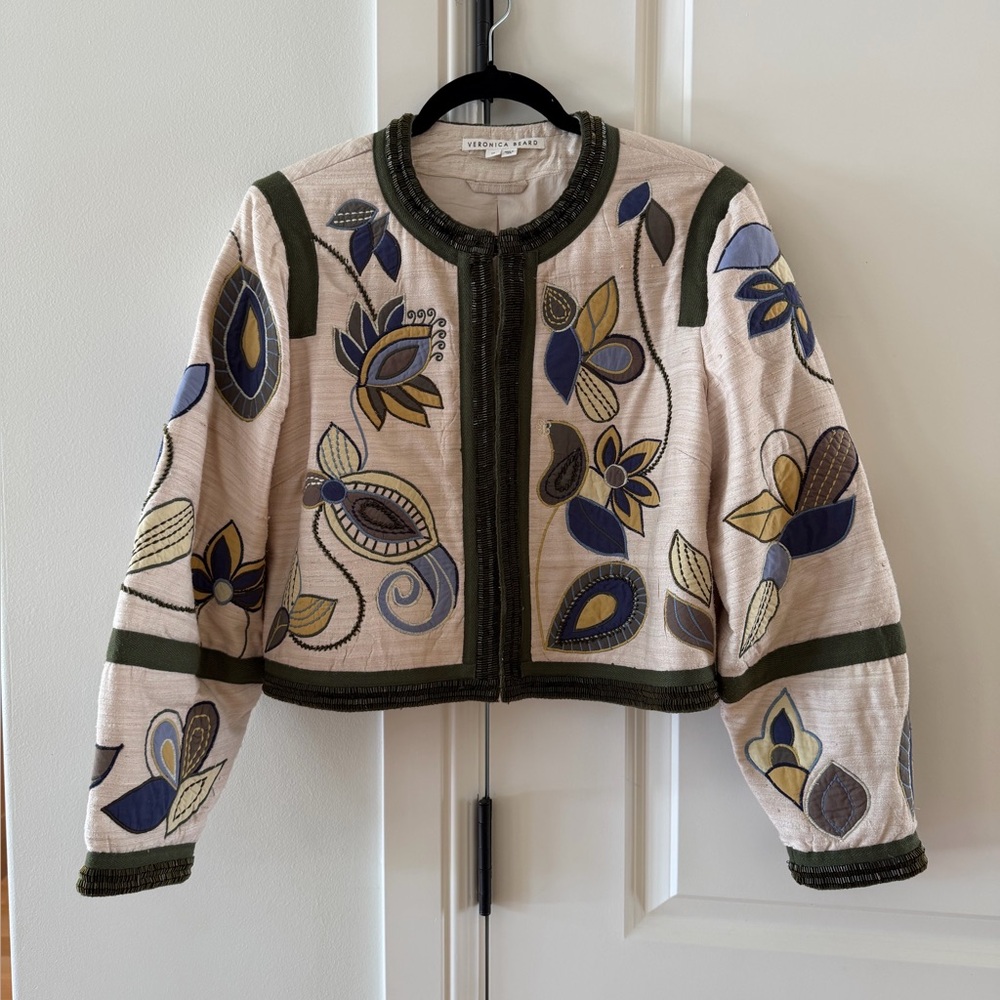 Veronica Beard Benicia Embroidered Floral Jacket